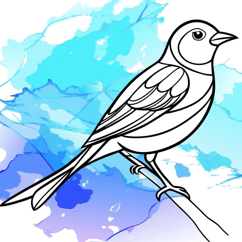 a 3d render of a watercolor painting with a minimalist background the painting depicts a bird vector