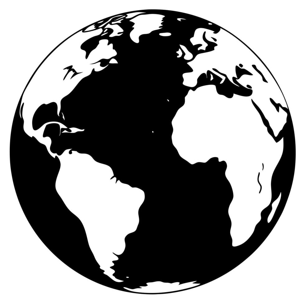 earth, illustration line art vector