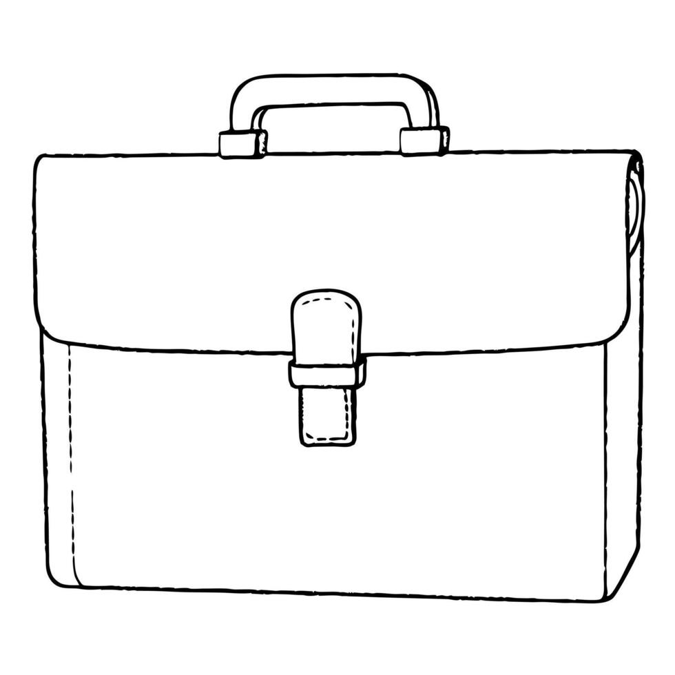 briefcase, illustration line art vector