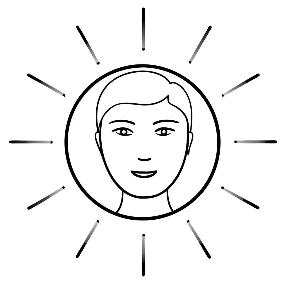 a stylized clock with radiant lines around a face, representing efficiency and quick, glowing vector