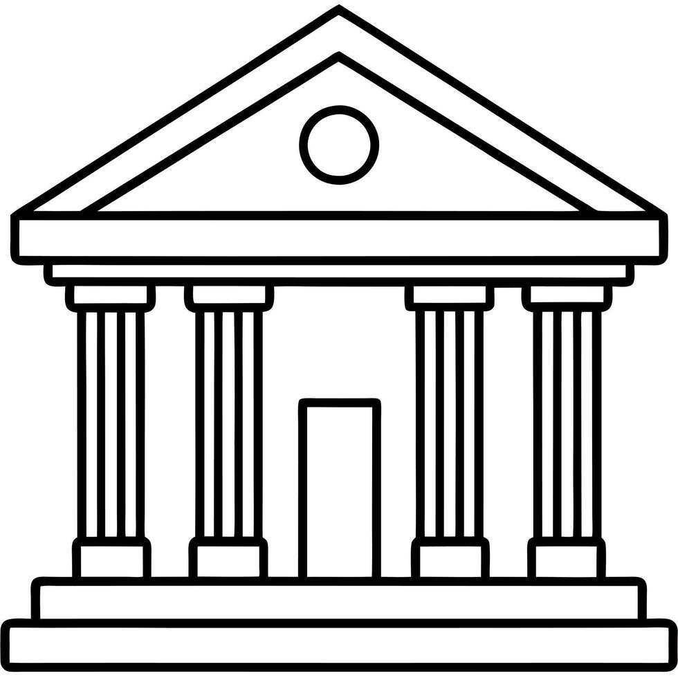 bank, illustration line art vector