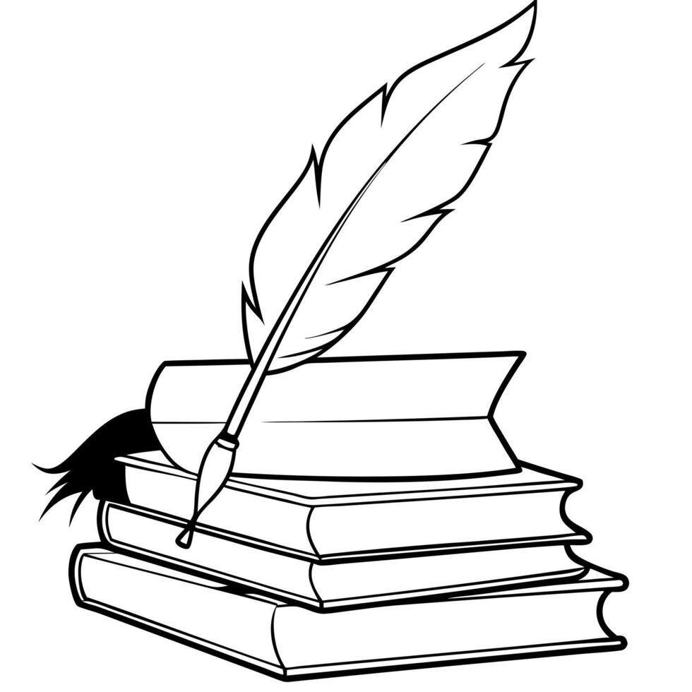 literature, illustration line art vector