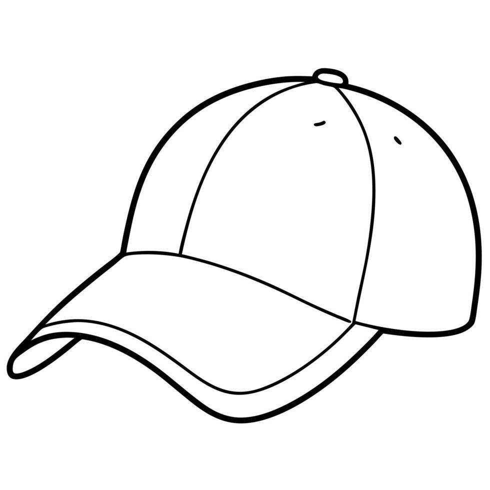 cap, illustration line art vector