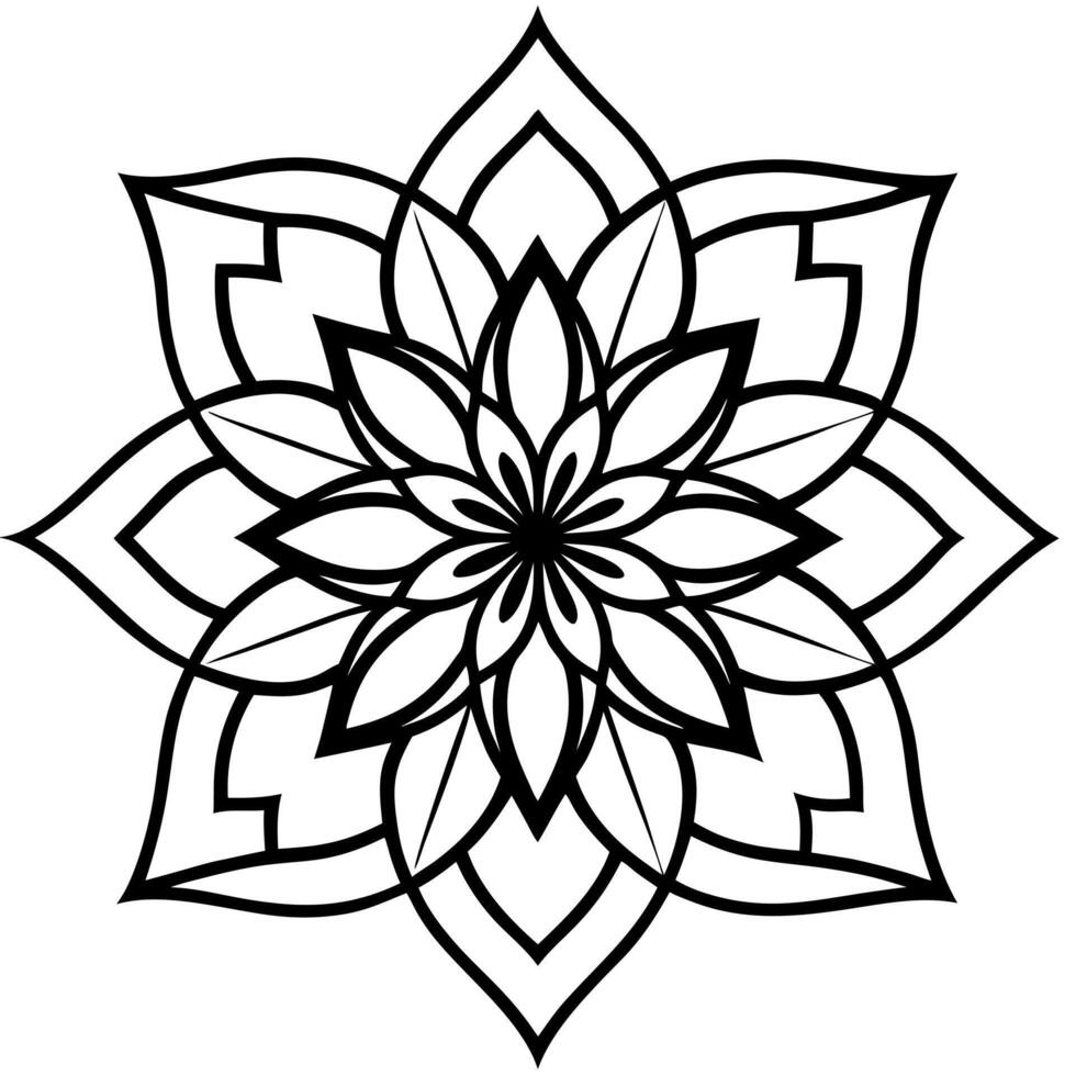 3d rendering of dynamic and modern ornament decorative pattern in oriental style mandala flower vector