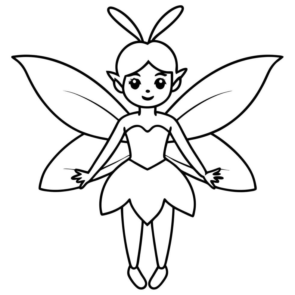 hazme una hada, illustration line art vector