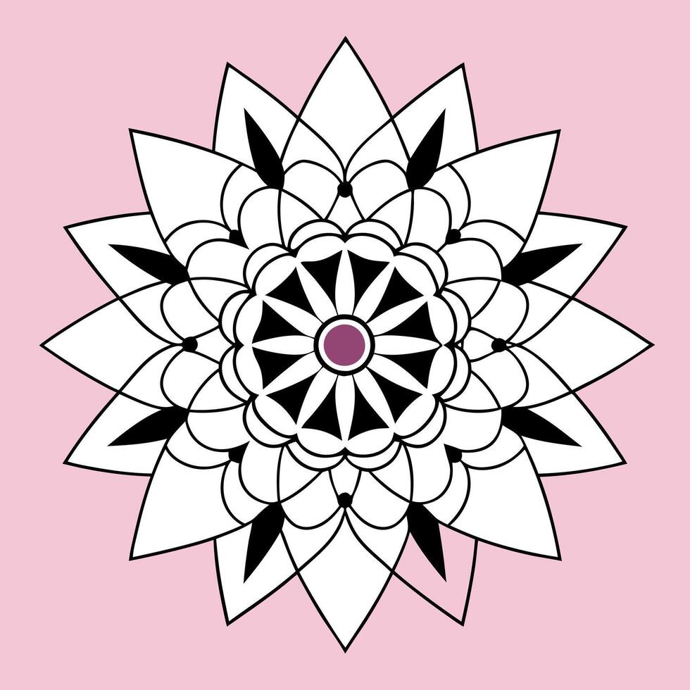 digital illustration of a mandala, characterized by its intricate, symmetrical design the layout vector