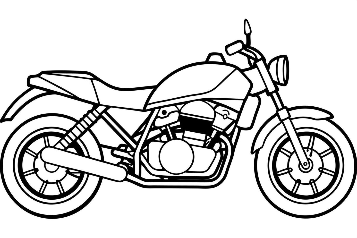 4v motorbike modify new version, illustration line art vector
