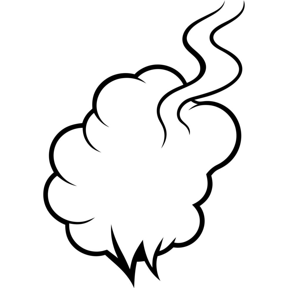 3d rendering of dynamic smoke silhouette line art, illustration line art vector
