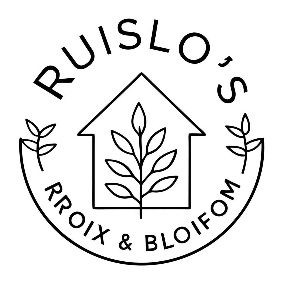 business name is ruixs with a tag line of roots and blooms play on roots as i would like to also vector