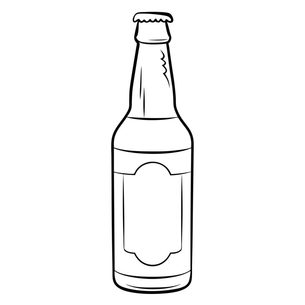 beer, illustration line art vector