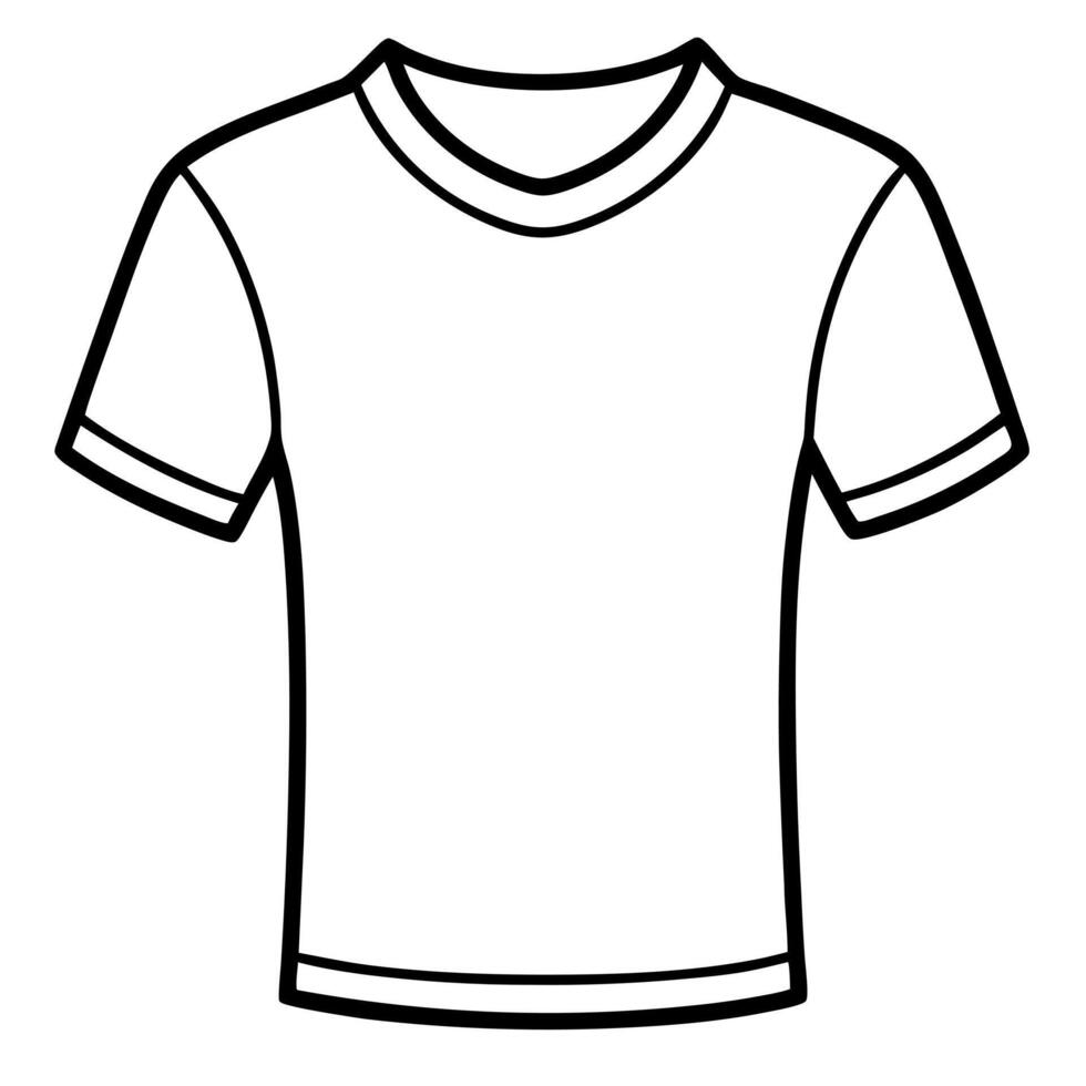 t shirt line art with white background, illustration line art vector