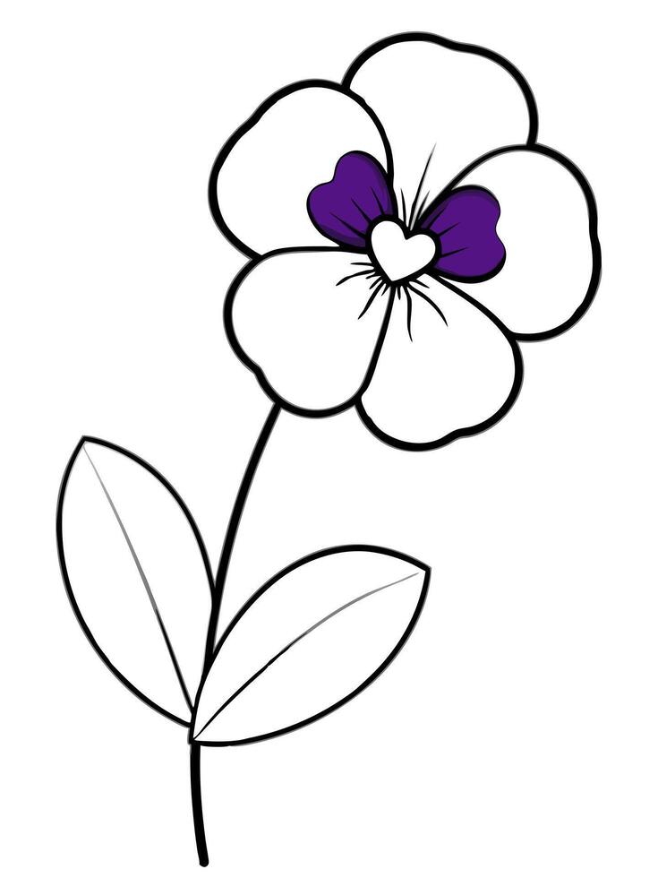 small and delicate, violets have purple petals and a heart-shaped leaf they often grow in woodlands vector
