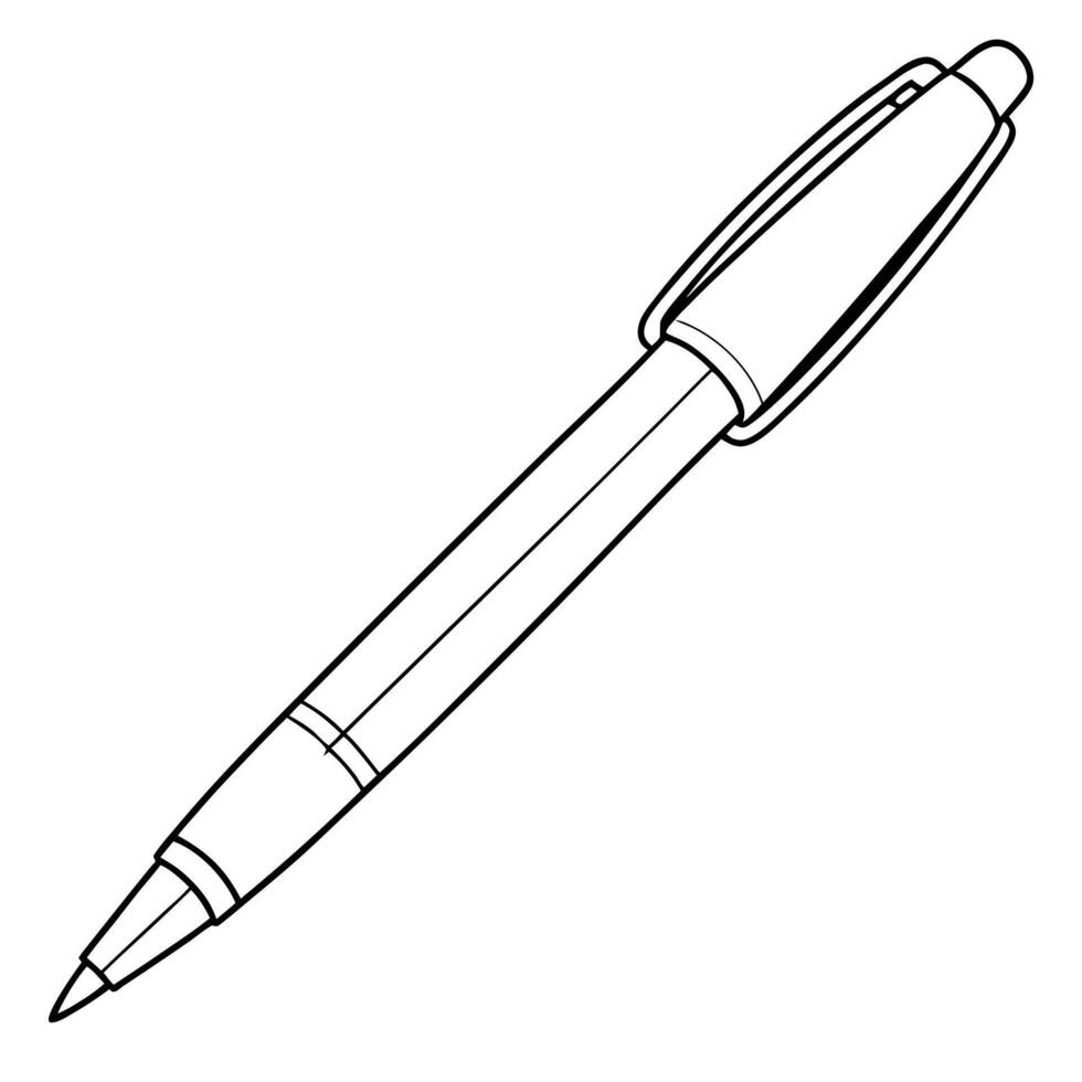 pen, illustration line art vector