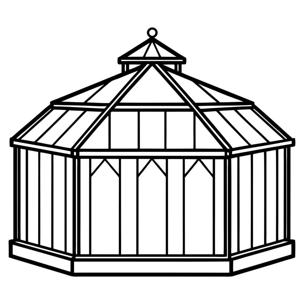 conservatory roof cleaning, illustration line art vector