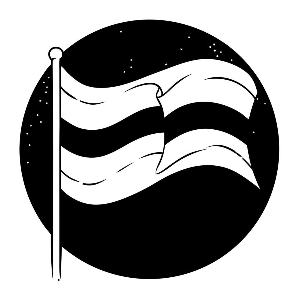 flag, illustration line art vector