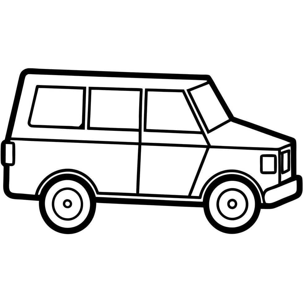 vehicle, illustration line art vector