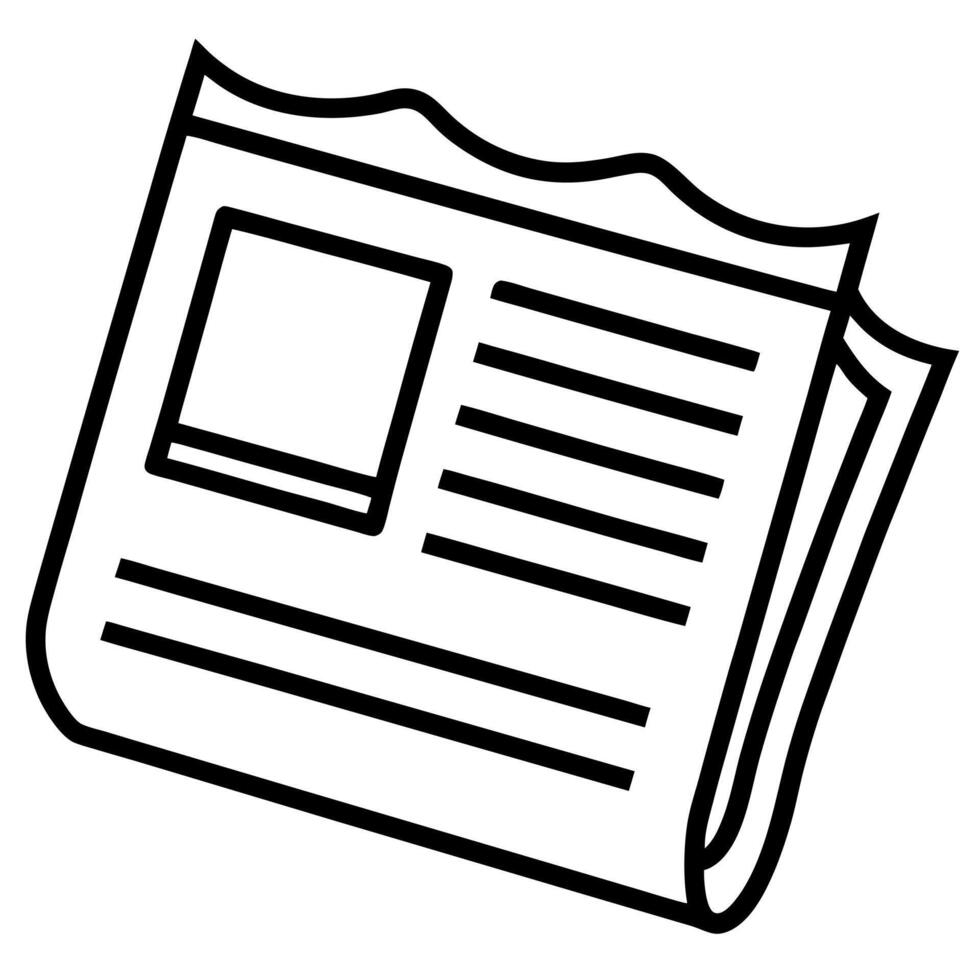 news icon for website, illustration line art vector