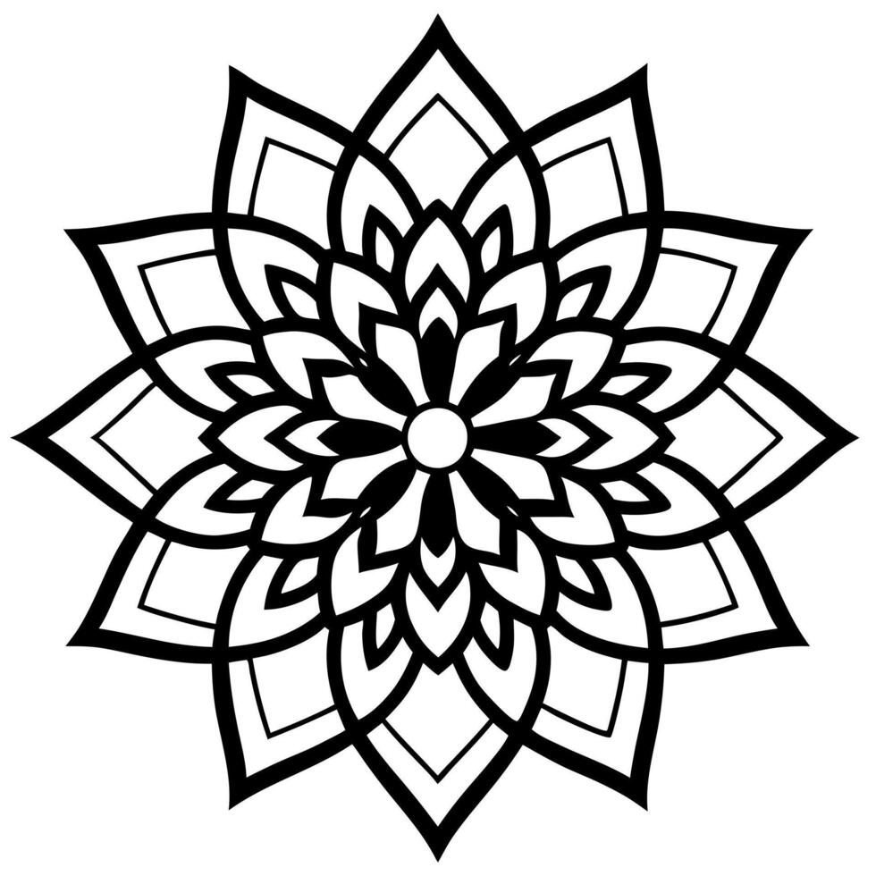 3d rendering of dynamic and modern ornament decorative pattern in oriental style mandala flower vector