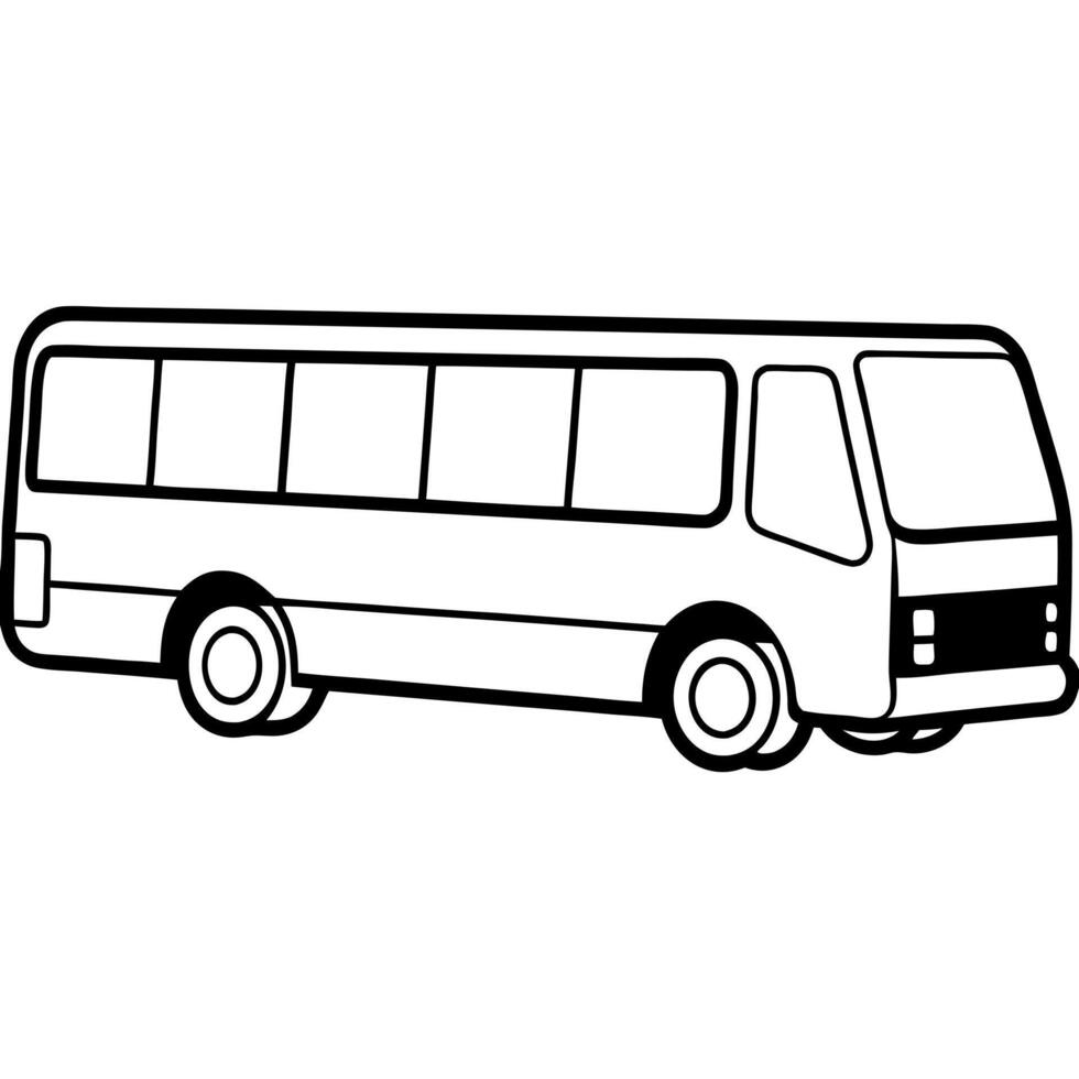 bus, illustration line art vector