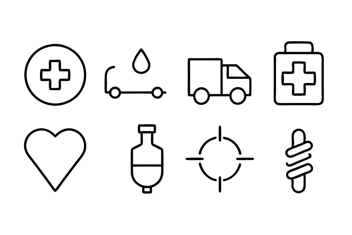 45 medical care thin-minimalist line icons , clean and smooth path , in a white background, vector