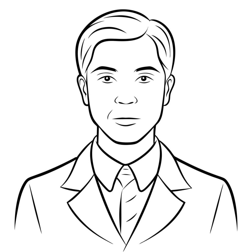 user icon, illustration line art vector
