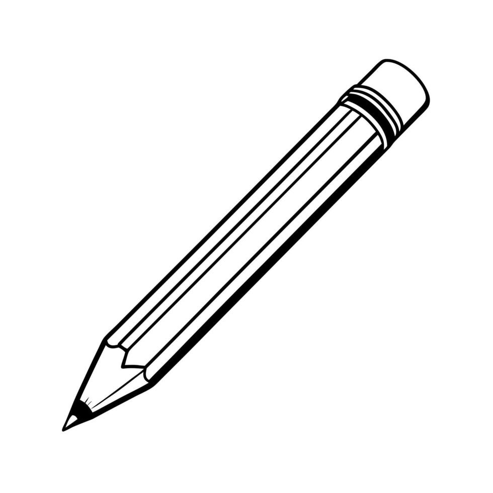 pencil, illustration line art vector