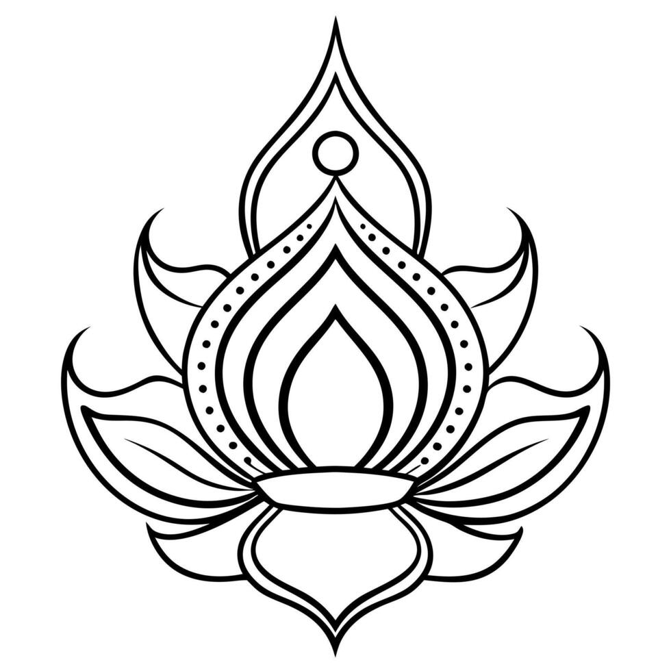 dhanteras design elements brush stroke line art , white background, illustration line vector