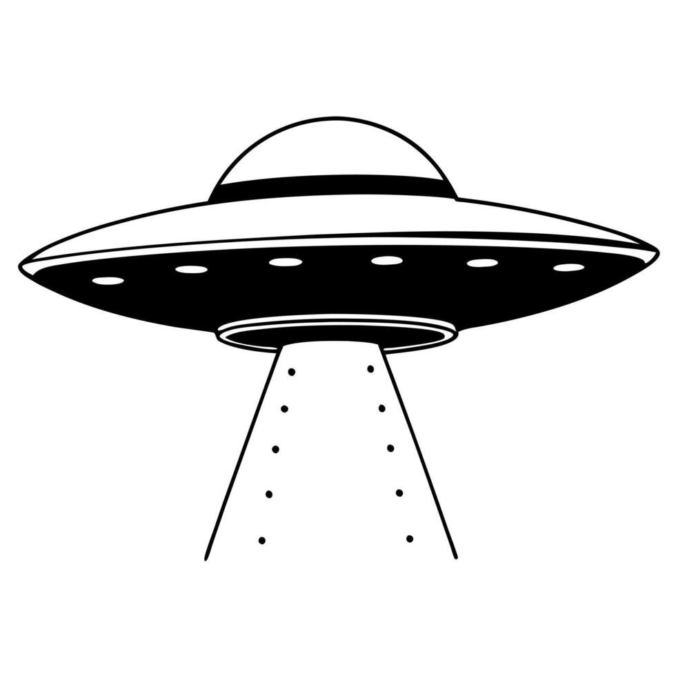 ufo, illustration line art vector