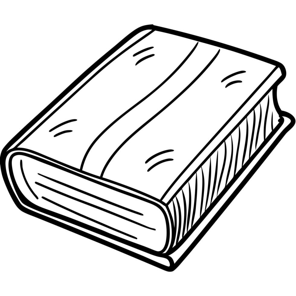 book line art , white background, illustration line art vector
