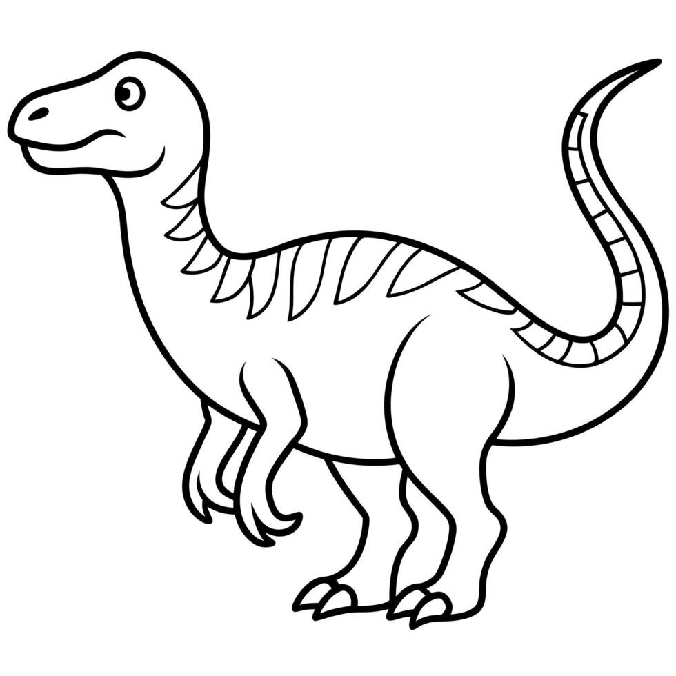 dinosaur, illustration line art vector