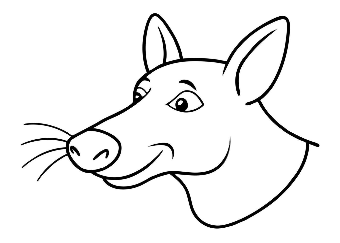 nose smell, illustration line art vector