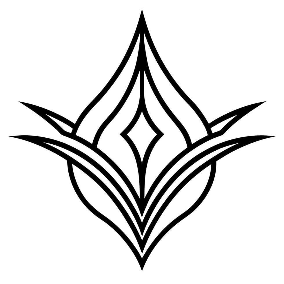 logo with beautiful line, illustration line art vector