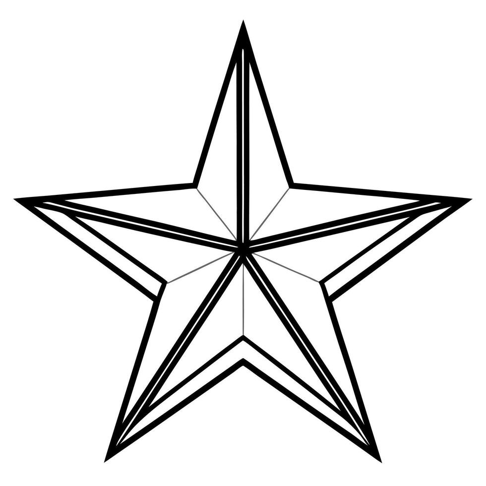 star, illustration line art vector