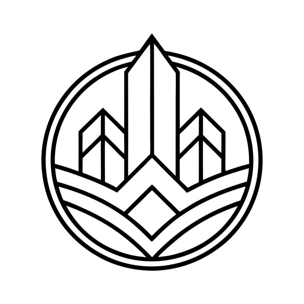 comapny icon design, illustration line art vector
