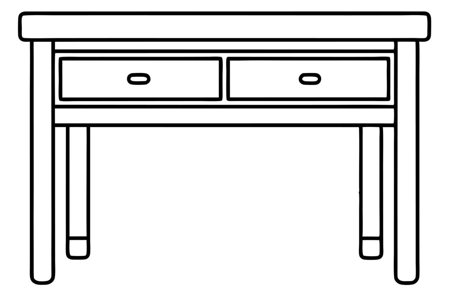 desk line art illustration, illustration line art vector