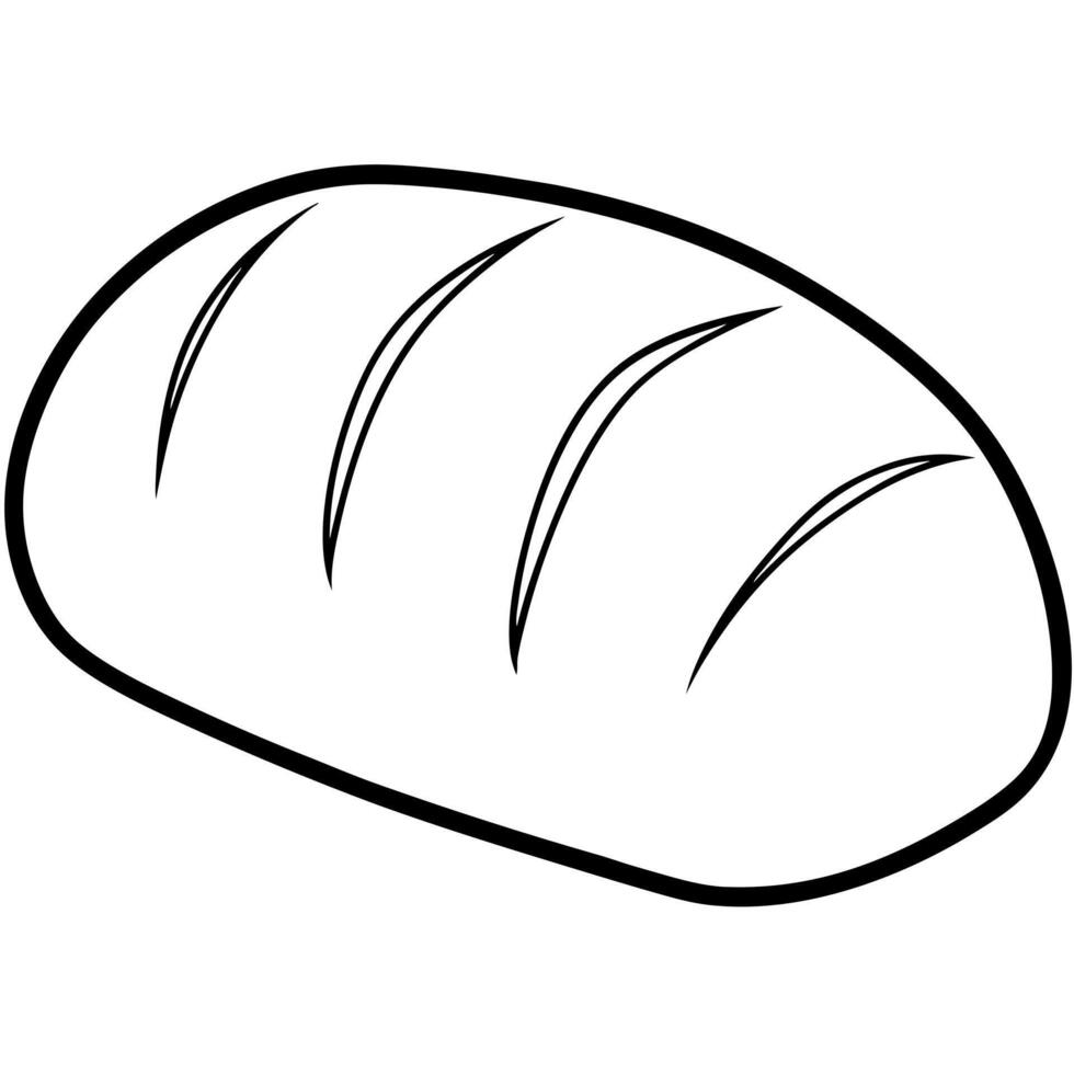 bread, illustration line art vector