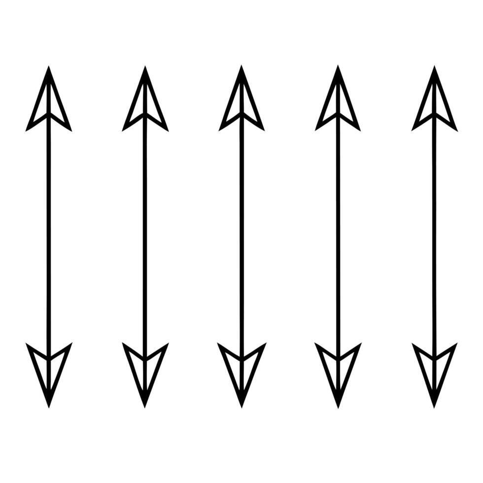 this image displays a set of neatly aligned arrows in a minimalist style each arrow features unique vector