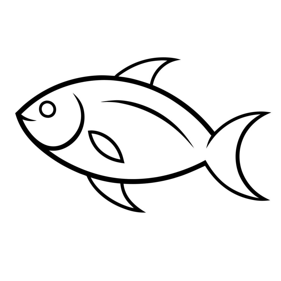 seafood logo minimalistic, stroke, illustration line art vector