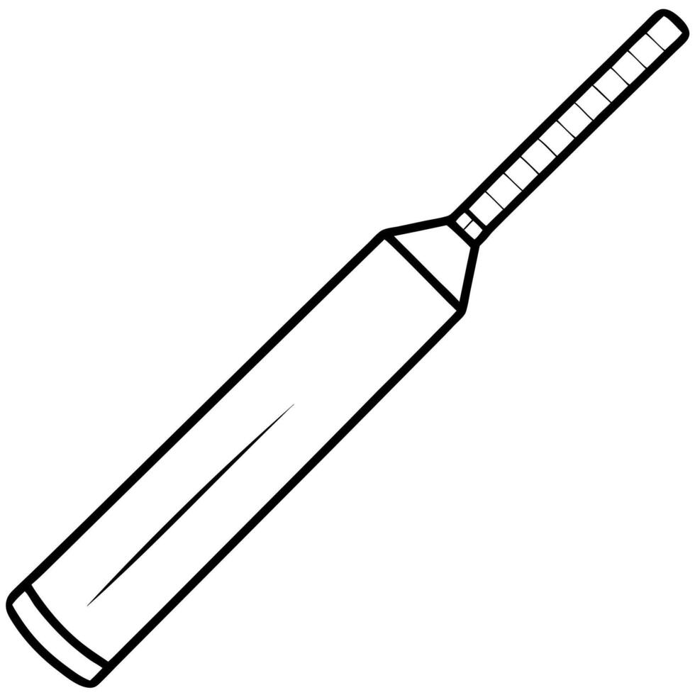 cricket bat, illustration line art vector