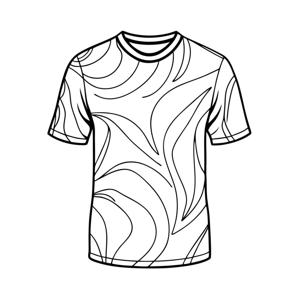 t-shirt, illustration line art vector