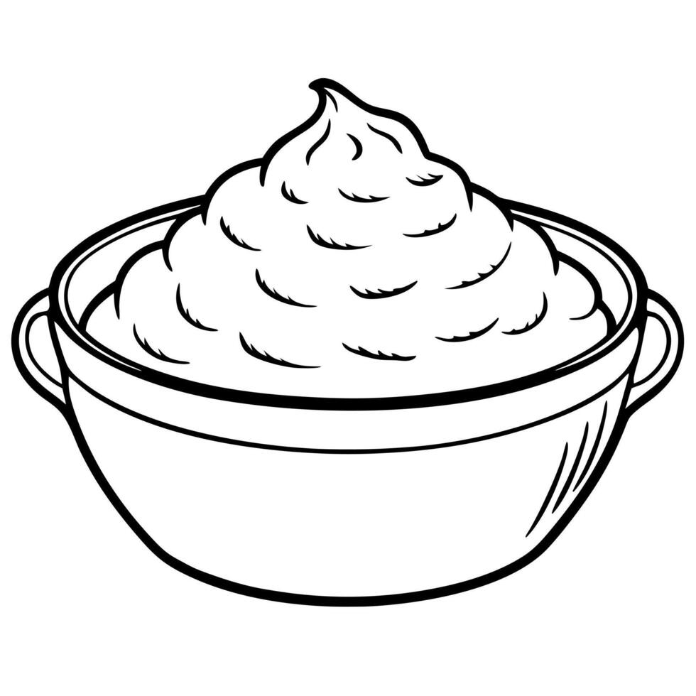 creamy mashed potatoes serving buttery comforting homemade side dish, texture, smooth, whipped, vector