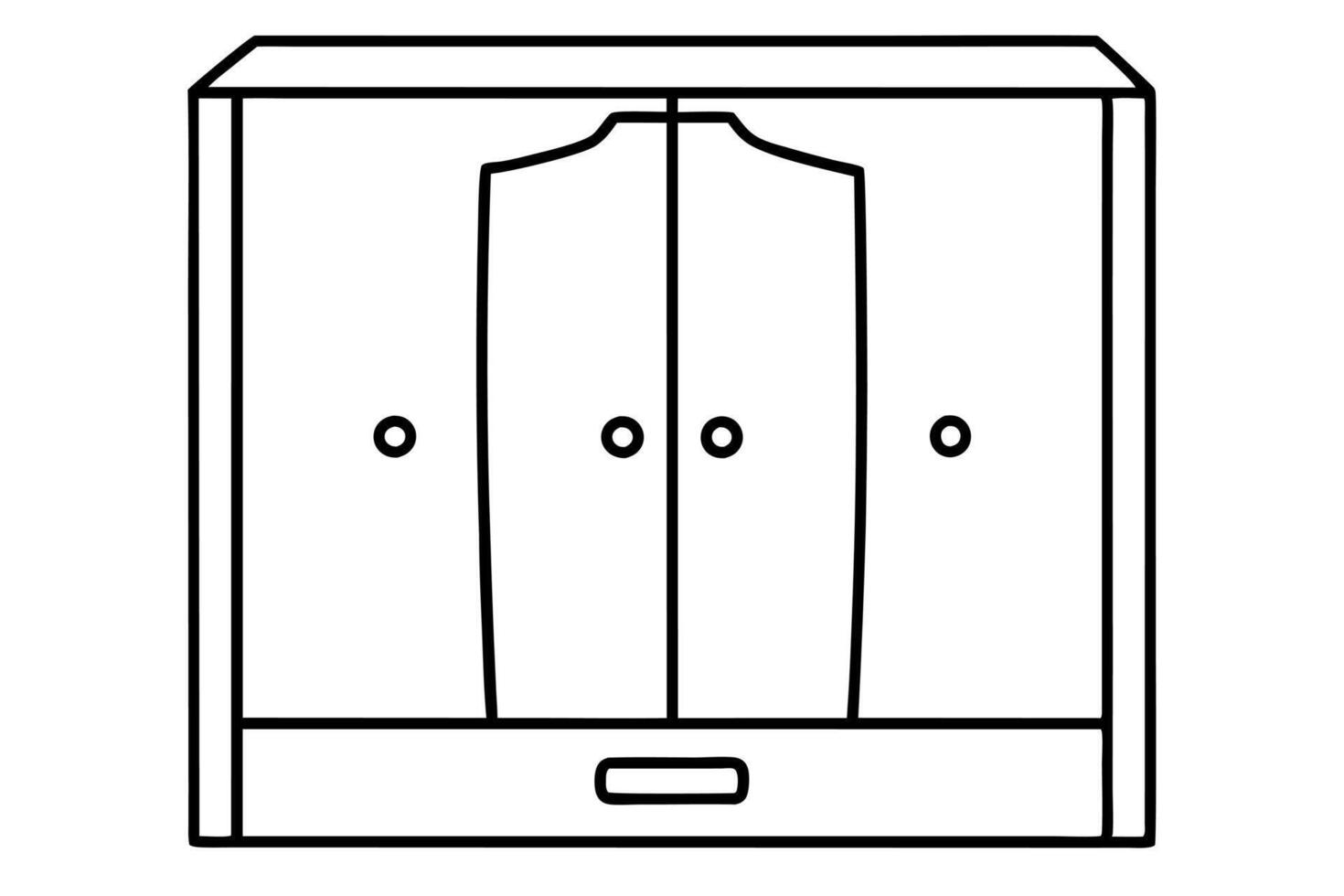 wardrobe line art illustration, illustration line art vector