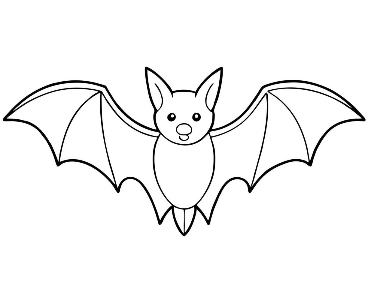 bat, illustration line art vector