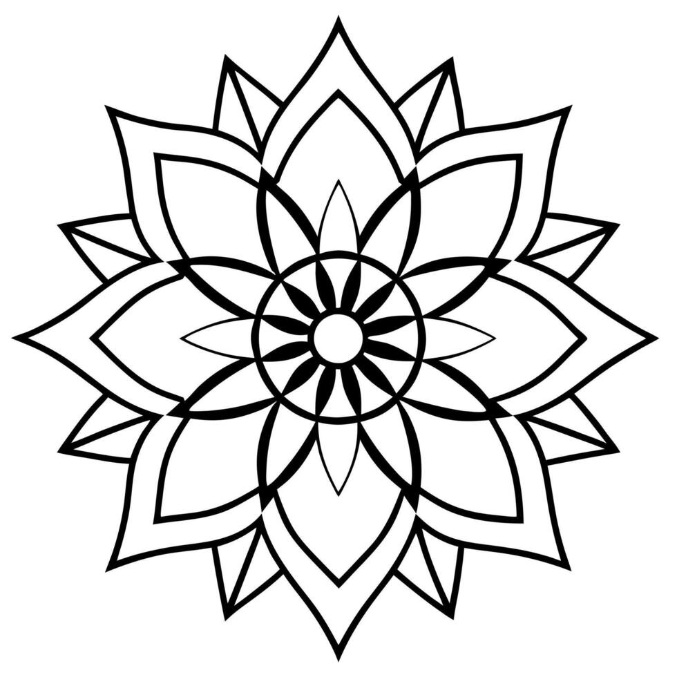 mandala, silhouette, illustration line art vector