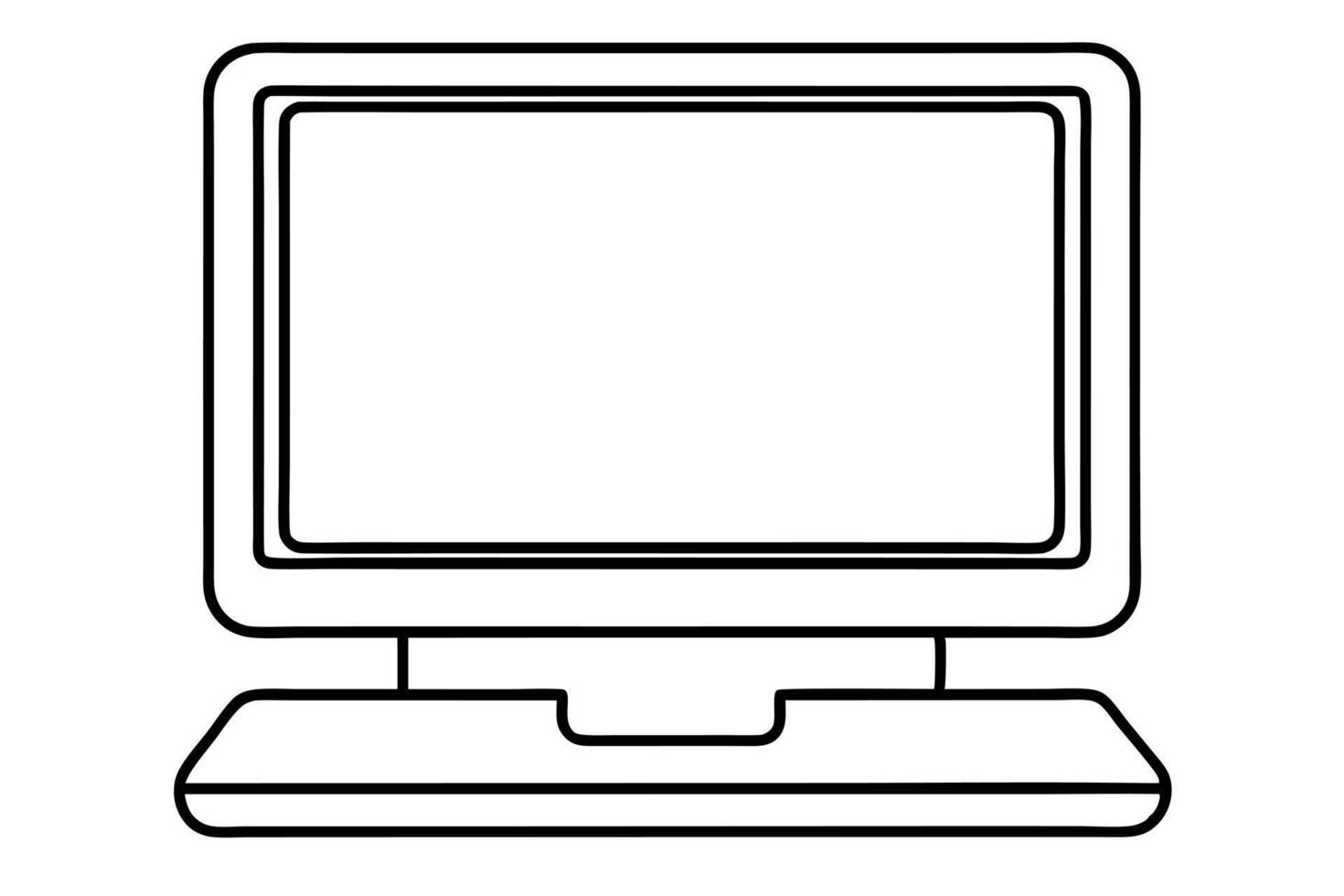 computer line art illustration, illustration line art vector