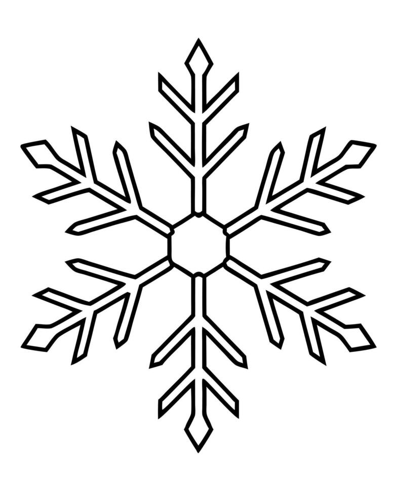 snowflake, illustration line art vector