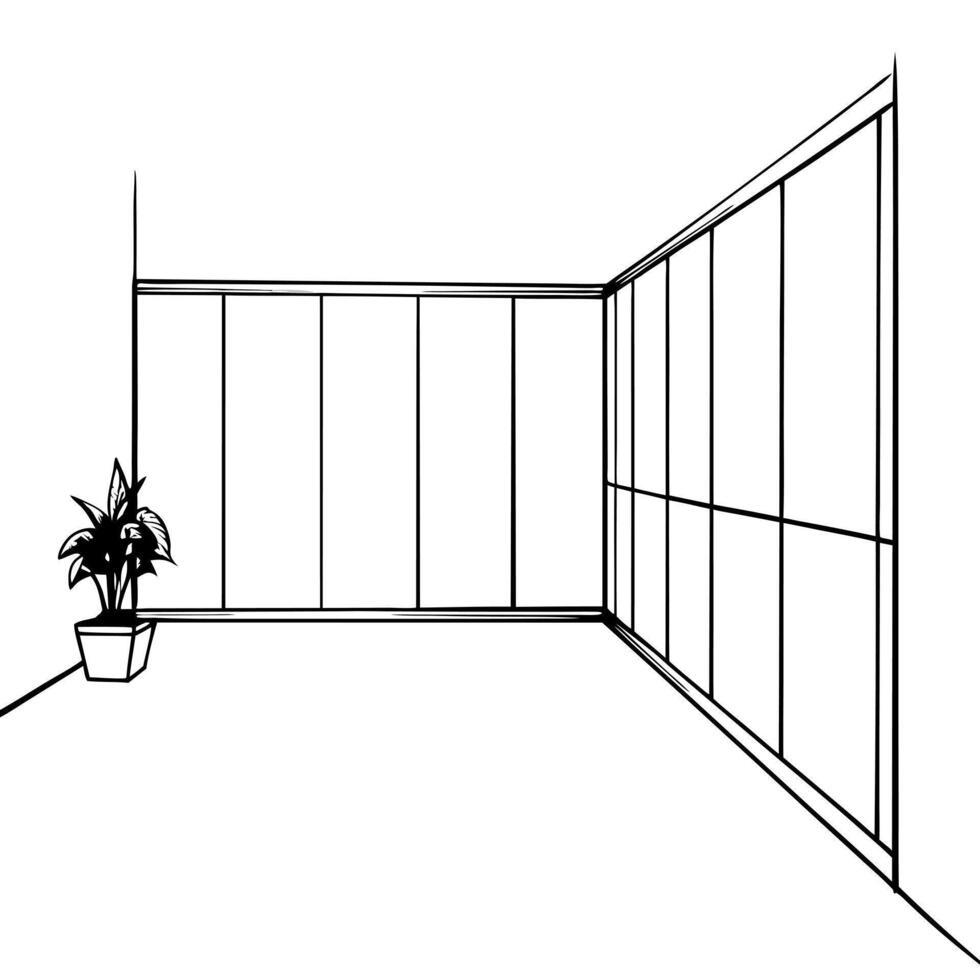 metal walls, illustration line art vector