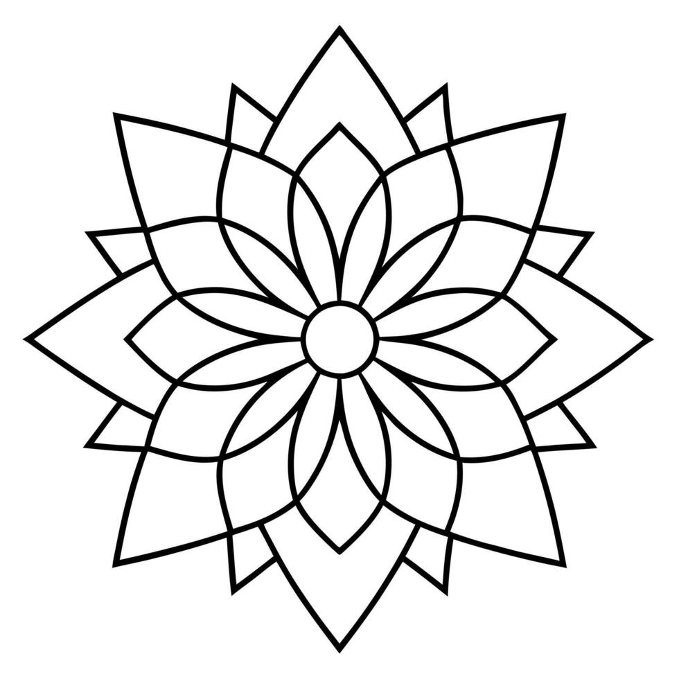 mandala design, illustration line art vector