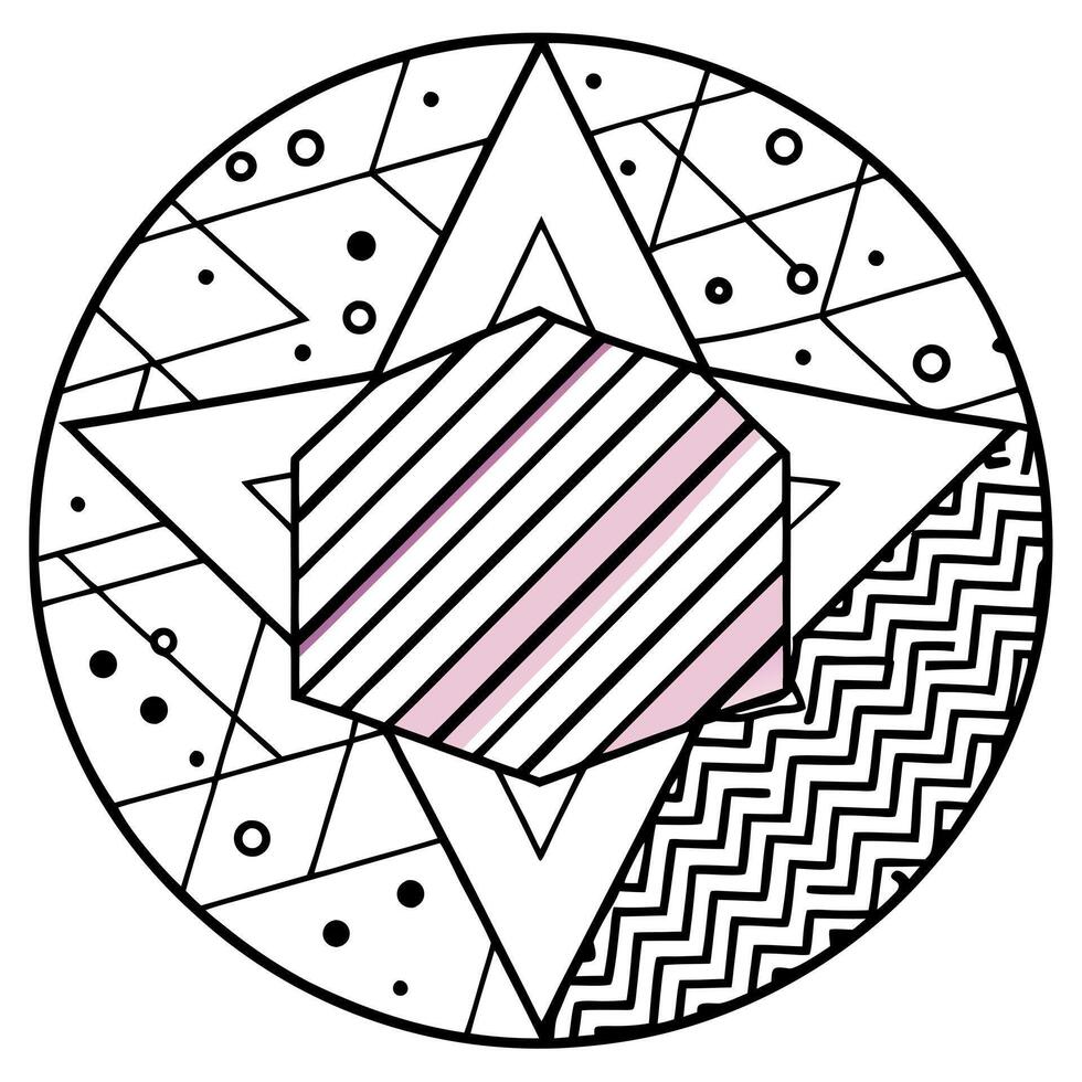 80s minimalism memphis pattern, pastel colors in white background, illustration line art vector