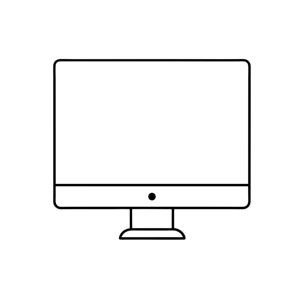 computer, illustration line art vector